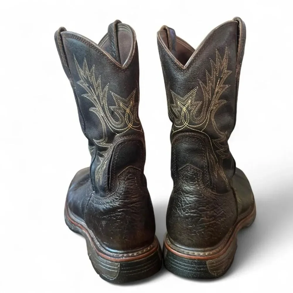 Ariat Work Waterproof EH Rated Men’s 11.5D Brown Leather Western Work Boots